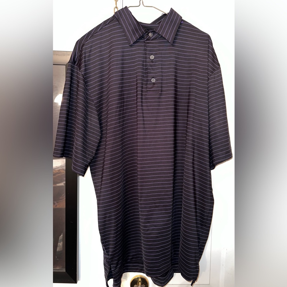 Foot Joy purple and black golf shirt- Size Large